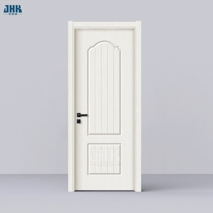 سفید رنگ کا دو پینل لکڑی کا پیویسی دروازہ