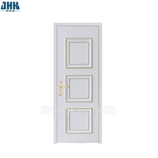 3 پینل رائزڈ ڈیزائن WPC دروازے سفید پینٹ کے ساتھ